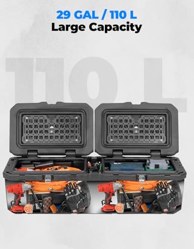 KEMIMOTO UTV Cargo Storage Box 110L/29Gal, Large Capacity Box Waterproof