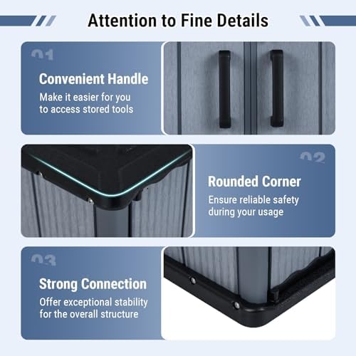 Tangkula 23.5 Cu.ft Outdoor Storage Shed with Lockable Door