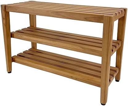 Asta Select Solid Teak 27" Shoe Rack Bench