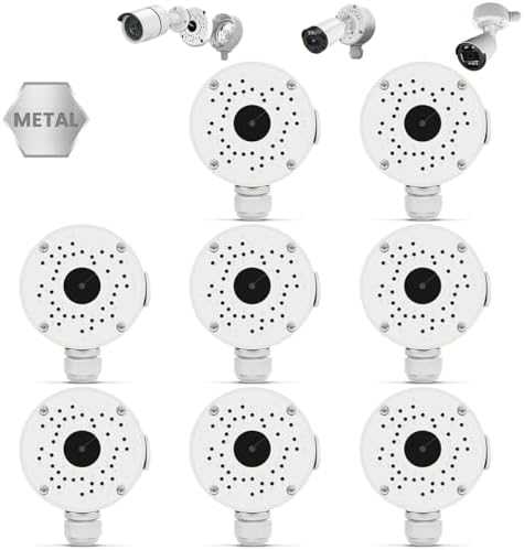 metal universal bullet security camera junction box shown in use