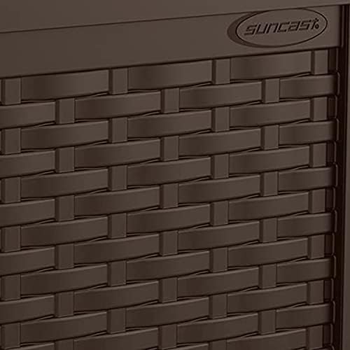 Suncast 22 Gal, Small Outdoor Storage Deck Box, Java Resin, Flat Lid