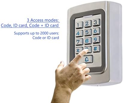 IP68 Waterproof Universal 12V 24VDC Metal Case Digital Wired Keypad for Garage Door, Gate Opener and Access Control Systems