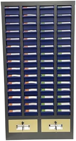 TECHTONGDA Bolt and Nut Tool Cabinet 62 Drawers Assortment Storage Cabinet Contains Assortment KIT Metal Part Organization Shelves for Garage, Store, Workshop