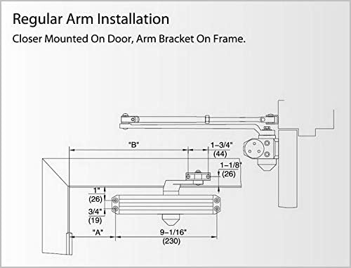 CLG HARDWARE Medium/Heavy Duty Commercial Door Closer DC7016