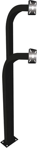 Gooseneck Stand Keypad Pedestal Pad Mount Aluminum mounting post gate entry Double Height (Color Black) Double Height 2" x 2" x 42" & 72"