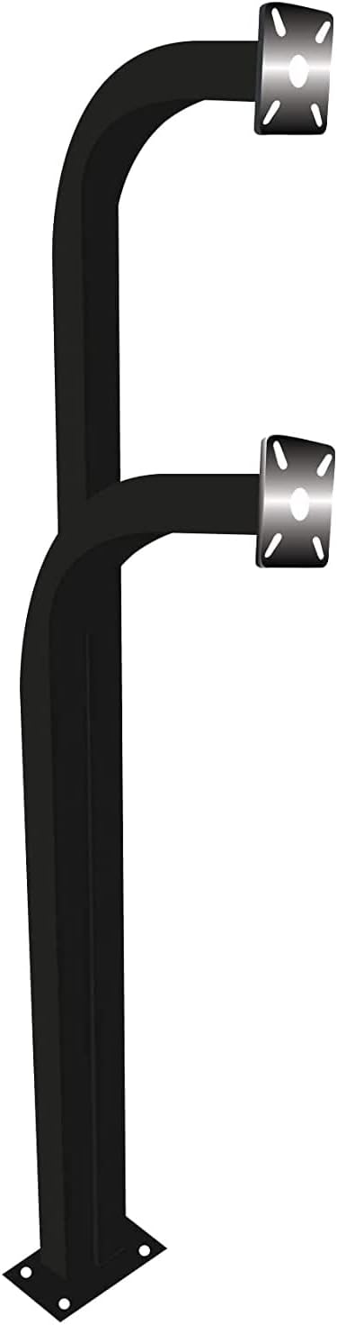 Gooseneck Stand Keypad Pedestal Pad Mount Aluminum mounting post gate entry Double Height (Color Black) Double Height 2" x 2" x 42" & 72"