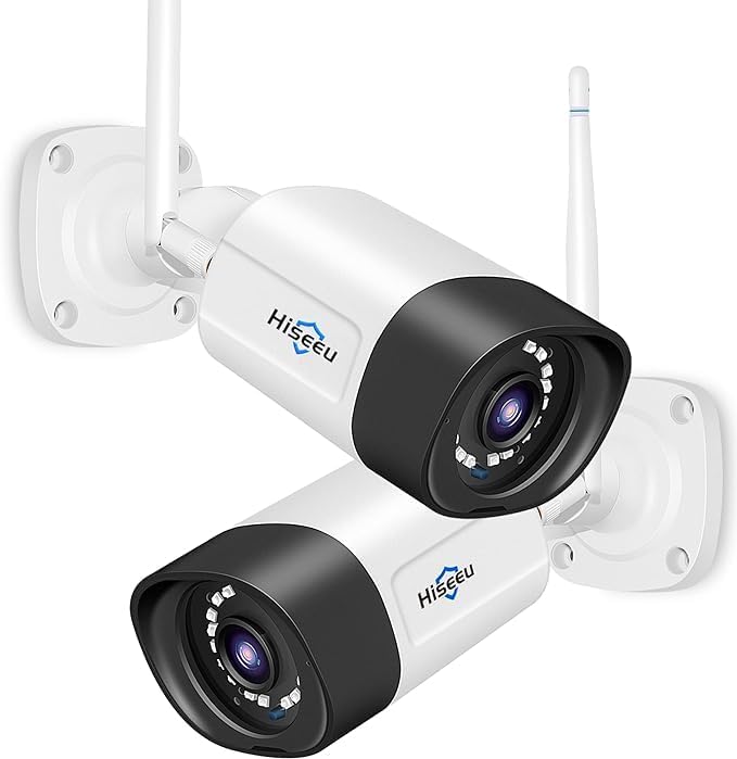 Hiseeu 5MP Cameras for Home Security, Compatible NVR System