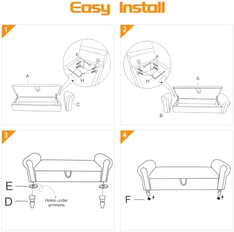 60" Storage Bench for Bedroom,End of Bed Bench with Storage