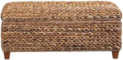 Coaster Home Furnishings - Laughton - Banana Leaf - Storage Bench with Lift-Top Lid and Soft-Close Hinges - Entryway Room - Amber - 500215