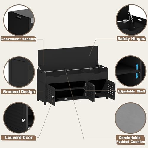 ChooChoo Shoe Storage Bench with Lift Top Storage & Cushioned Seats
