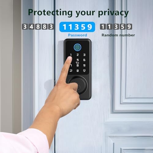Smart Door Lock, Fingerprint Door Lock with Touchscreen Keypad