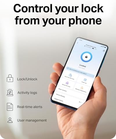 Tapo Smart Door Lock Wi-Fi Deadbolt, Palm & Fingerprint Recognition, DL130