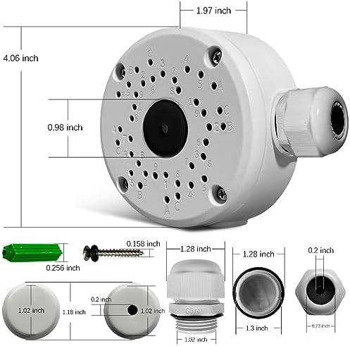 metal aluminum ip66 waterproof bullet security camera junction, package contents