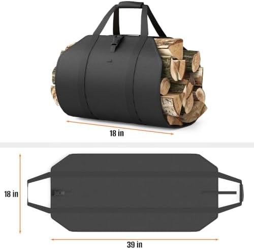TORACK Heavy Duty 96 in/8 ft Firewood Rack with 600D Cover and Carry Bag