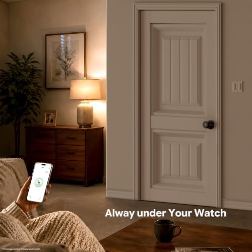 ThorBolt GK1 Smart HomeKit Fingerprint Door Knob (w/o Keypad), Black