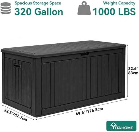 YITAHOME 320 Gallon Extra Large Deck Box