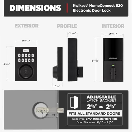 Kwikset HomeConnect 620 Z-Wave Long Range Keypad Smart Lock Keyless Entry
