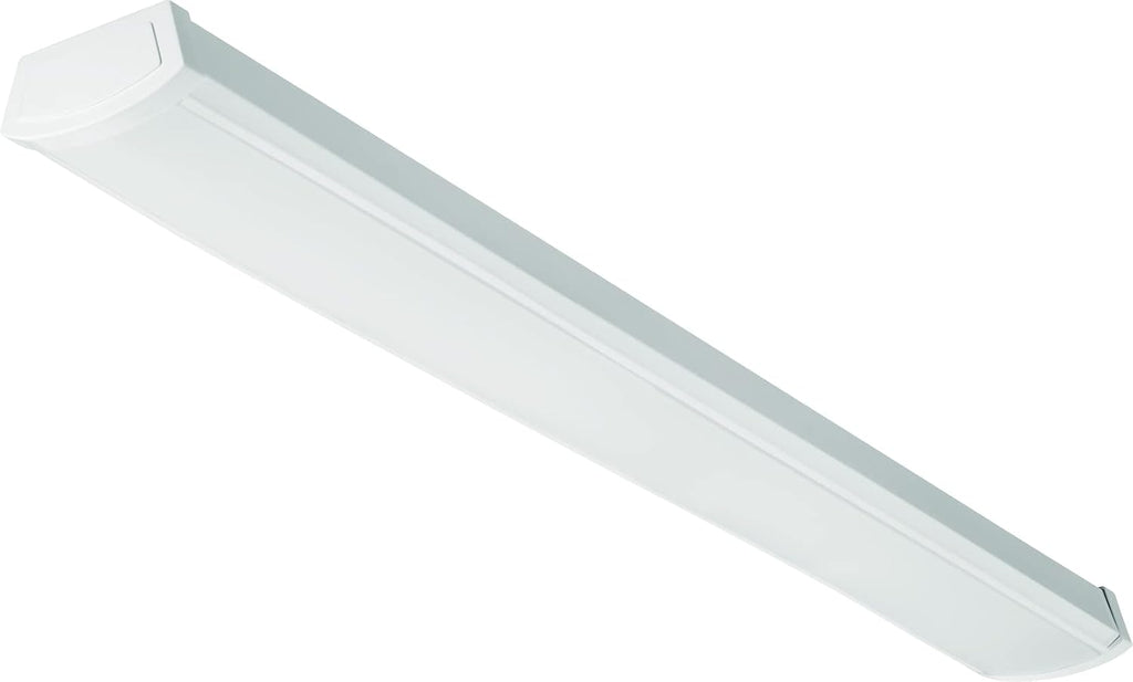 Lithonia Lighting 4 Foot LED Light Fixture, Low-Profile LED Wraparound Flush