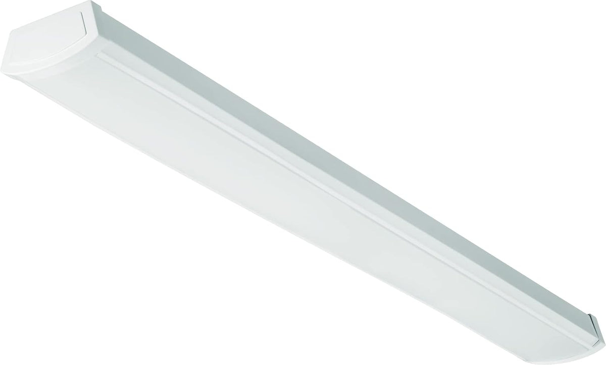 Lithonia Lighting 4 Foot LED Light Fixture, Low-Profile LED Wraparound Flush