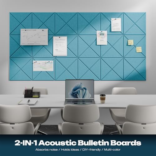 sonicism 12 pack x-lined acoustic panels, side view