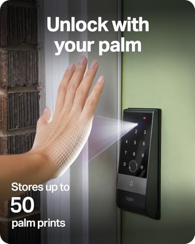 Tapo Smart Door Lock Wi-Fi Deadbolt, Palm & Fingerprint Recognition, DL130