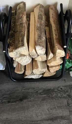 rocky mountain goods fireplace log holder with removable, side view