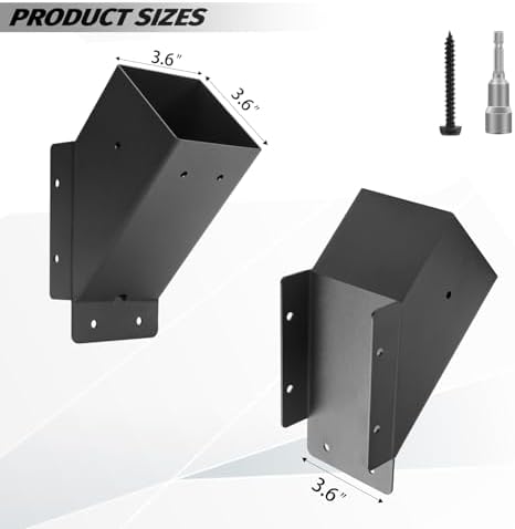 8 Pcs Pergola Angle Support Bracket,Reinforced 45-Degree Angle Bracket