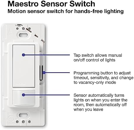 Lutron Maestro Motion Sensor Light Switch Indoor