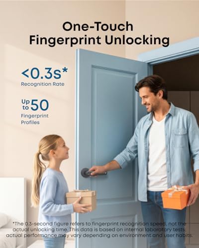 eufy Security Smart Lock FamiLock C32, Fingerprint Keyless Lock with Handle