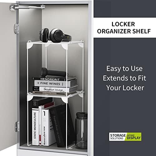 Neudeco Locker Shelf 2 Pack - Organizer for School Gym Office - White 12“