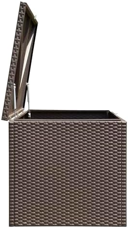 Arrow 4' x 2' x 2' Spacemaker Espresso 134 Gallon Hot-Dipped Galvanized Steel Storage Deck Box