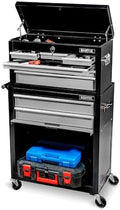 Hantec 9 Drawer Rolling Tool Chest, High Capacity Tool Box with Lockable Wheels and Drawers, Heavy-Duty Steel Toolbox Storage Cabinet Organizer for Garage, Warehouse, Repair Shop (Gray)