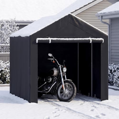 Goplus 7.2 x 5.2 FT Portable Storage Shed, Outdoor Carport Garage Tent