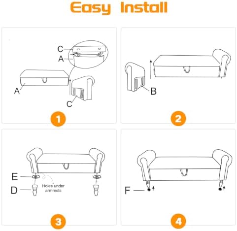 55" Storage Ottoman Bench, Corduroy End of Bed Bench for Bedroom, Black
