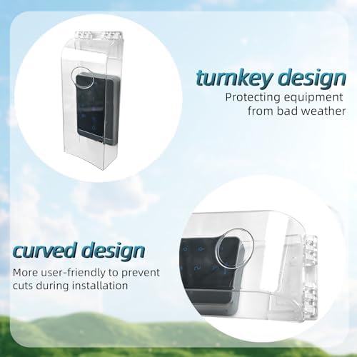 Plastic Flip Lock outdoor weatherproof keypad cover,Door Access Control Rain Cover，Doorbell protector(Transparent)