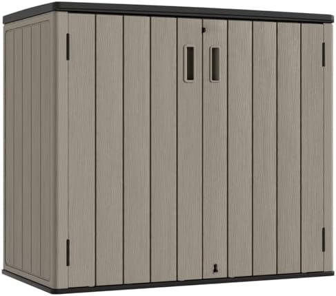 KINYING Plastic Shelving for 37 Cu.ft Horizontal Shed and 57 Cu.ft Vertical Shed, One Shelf with 2 Hooks On The Package, 25.5 in * 13 in, Easy Assembly