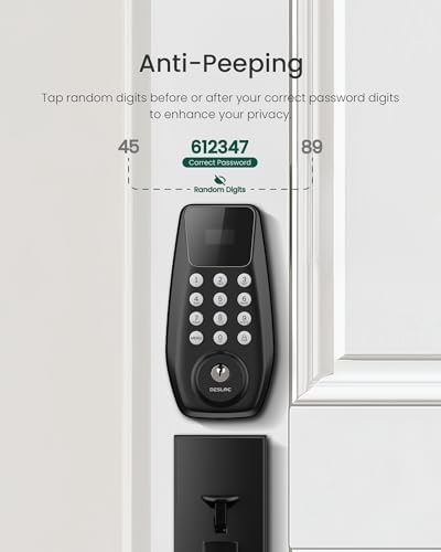 DESLOC C100 Keyless Entry Door Lock with Visual Display, Auto Lock