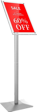 DISPLAYSWORKER Adjustable Heavy Duty Pedestal Sign holder floor Stand, sign