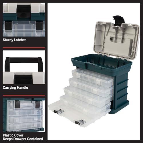 Stalwart Portable Tool Box Small Parts Organizer, Gray