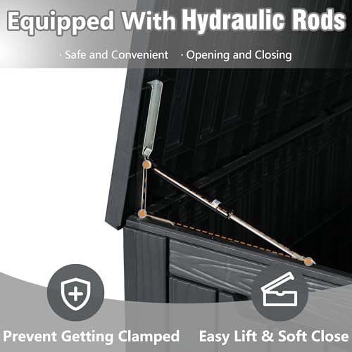 Outdoor Storage Box Waterproof, 150 Gallon Deck Box For Patio Storage