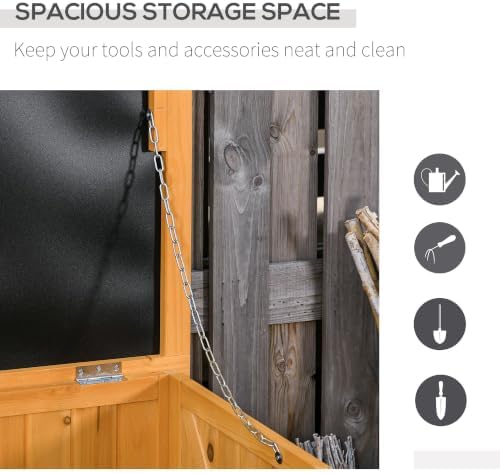 Outsunny 75 Gallon Wooden Deck Box Outdoor Storage Container Yellow
