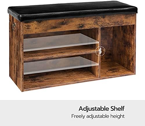 HOOBRO Shoe Storage Bench with Cushion, 32.3" Entryway Bench