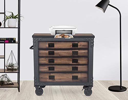 duramax 36 in rolling tool chest with wood showing dimensions