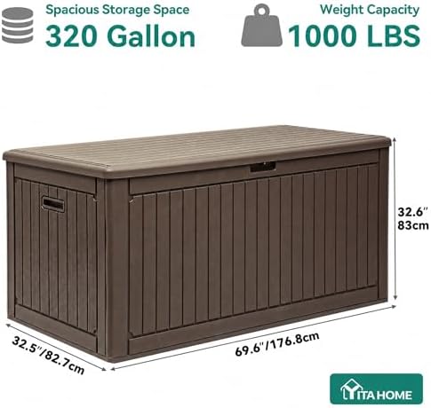 YITAHOME 320 Gallon Extra Large Deck Box