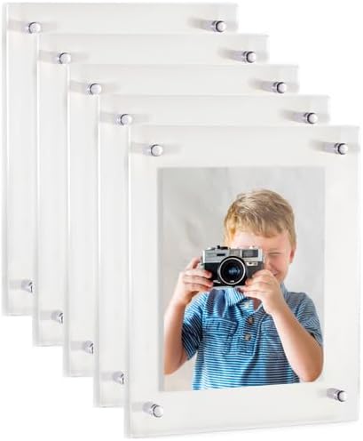 ArtToFrames 18x22 Inch Double Panel Floating Acrylic Picture Frame comes (5 Pack)