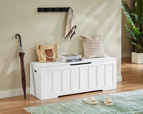 VANKILEY 51.2" Storage Chest Extra Large,Wooden Storage Bench,White