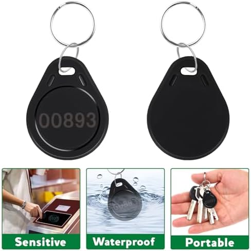 MktStleat100pcs Black 26 bit Keyfobs Proximity Fob Works with Prox Key ISOProx 1346 1386 1326 H10301 Format Readers.Compatible with Most Card Access Control Systems on The Market (100)