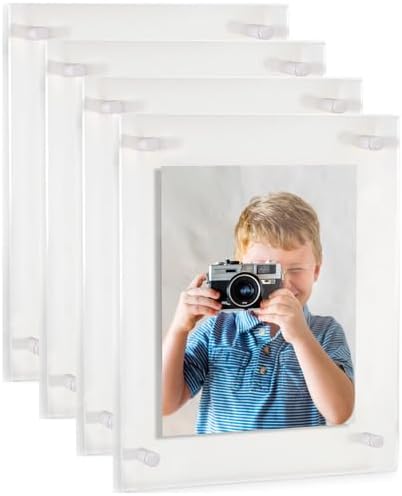 ArtToFrames 18x22 Inch Double Panel Floating Acrylic Picture Frame comes (4 Pack)