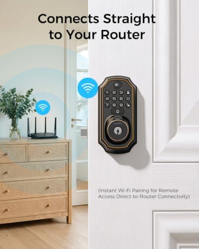 WiFi Video Smart Lock, 5-in-1 Keyless Entry for Front Door