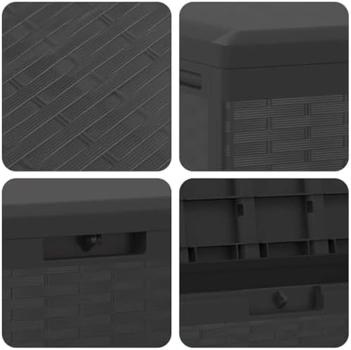 vidaXL Patio Storage Box Anthracite 44.9"x18.5"x23.6